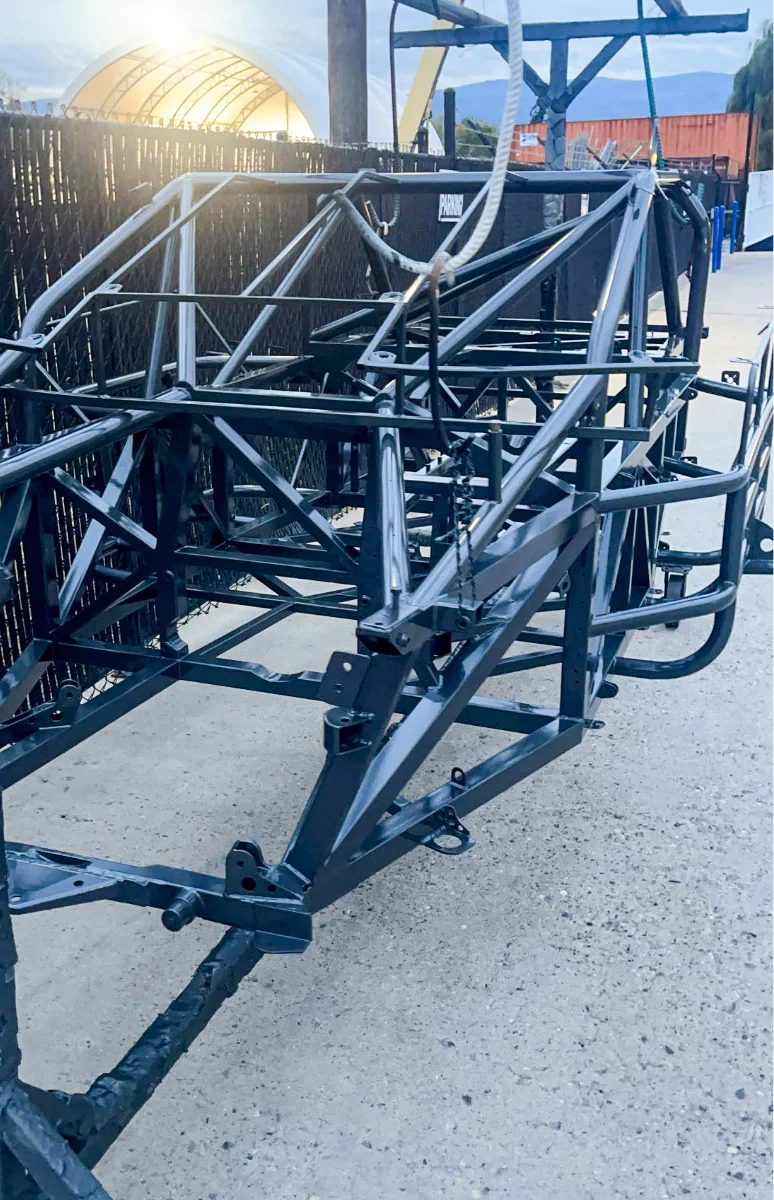 Black Metal Vehicle Frame
